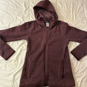 Patagonia Better Sweater Full Zip Hoodie Womens Small Plum $169 MSRP Fleece